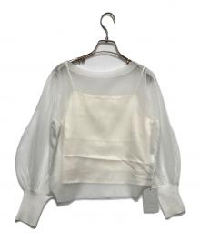 CELFORD（セルフォード）の古着「シアーニットトップス」｜ホワイト