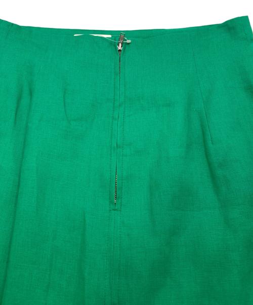 Whim Gazette（ウィムガゼット）Whim Gazette (ウィムガゼット) リネンペンシルスカート グリーン サイズ:36 未使用品の古着・服飾アイテム