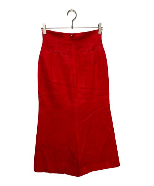 Whim Gazette（ウィムガゼット）Whim Gazette (ウィムガゼット) リネンタイトスカート レッド サイズ:36の古着・服飾アイテム
