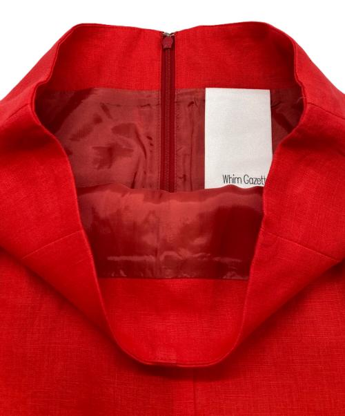Whim Gazette（ウィムガゼット）Whim Gazette (ウィムガゼット) リネンタイトスカート レッド サイズ:36の古着・服飾アイテム
