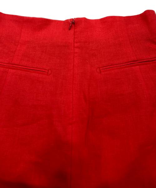 Whim Gazette（ウィムガゼット）Whim Gazette (ウィムガゼット) リネンタイトスカート レッド サイズ:36の古着・服飾アイテム