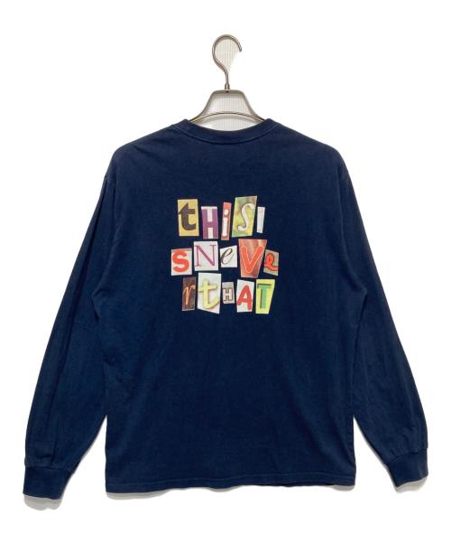 thisisneverthat（ディスイズネバーザット）thisisneverthat (ディスイズネバーザット) Cutout Letters L/S Tee ネイビー サイズ:Ｍの古着・服飾アイテム
