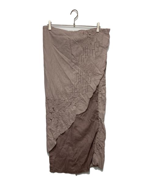 Heriter（エリテ）Heriter (エリテ) リネンラップスカート パープル サイズ:38 未使用品の古着・服飾アイテム