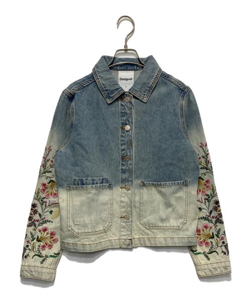 Desigual（デシグアル）Desigual (デシグアル) フローラルエンブロイダリーデニムジャケット インディゴ サイズ:Sの古着・服飾アイテム
