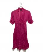 note et silenceノートエシロンス）の古着「ラミーカシュクールLSワンピース」｜パープル