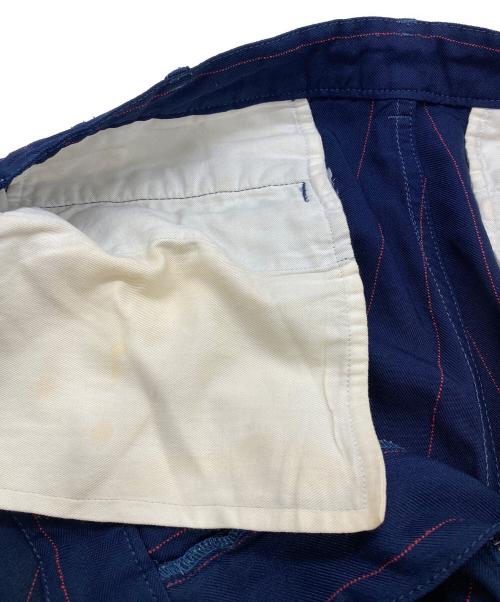 COMME des GARCONS HOMME DEUX（コムデギャルソン オム ドゥ）COMME des GARCONS HOMME DEUX (コムデギャルソン オム ドゥ) ストライプパンツ ネイビー サイズ:Mの古着・服飾アイテム