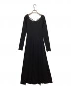 FRAY IDフレイ アイディー）の古着「バックリボンカットドレス」｜ブラック