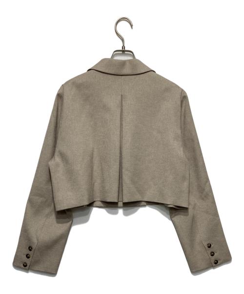 FRAY ID（フレイ アイディー）FRAY ID (フレイ アイディー) ショートツイルジャケット ベージュ サイズ:1の古着・服飾アイテム