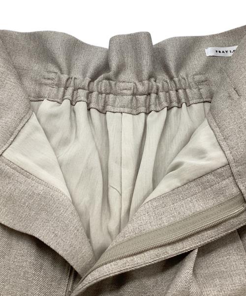 FRAY ID（フレイ アイディー）FRAY ID (フレイ アイディー) スリータックハイウエストワイドパンツ ベージュ サイズ:1の古着・服飾アイテム
