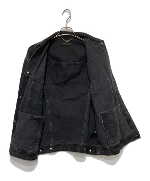 RED CARD（レッドカード）RED CARD (レッドカード) FRAY ID (フレイ アイディー) ルーズデニムジャケット ブラック サイズ:Fの古着・服飾アイテム