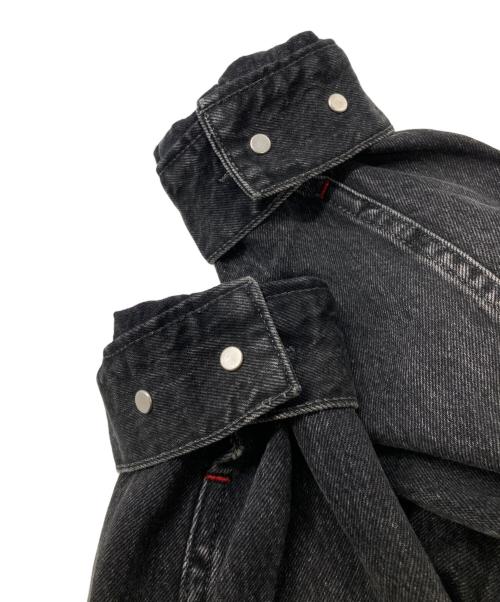 RED CARD（レッドカード）RED CARD (レッドカード) FRAY ID (フレイ アイディー) ルーズデニムジャケット ブラック サイズ:Fの古着・服飾アイテム