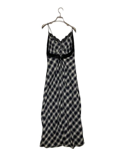 FRAY ID（フレイ アイディー）FRAY ID (フレイ アイディー) レーストリムスリップドレス ブラック サイズ:1の古着・服飾アイテム