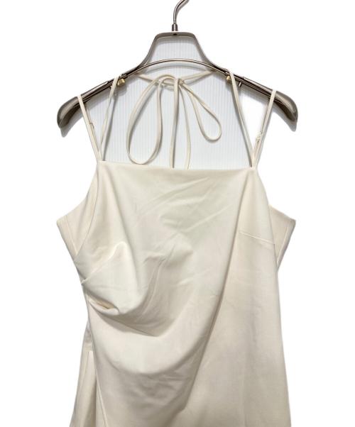 FRAY ID（フレイ アイディー）FRAY ID (フレイ アイディー) ドレープストレートキャミワンピース アイボリー サイズ:1の古着・服飾アイテム