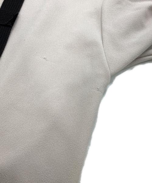 SHAREEF（シャリーフ）SHAREEF (シャリーフ) GEORGETTE JQ SWITCHING T グレー×ベージュ サイズ:2の古着・服飾アイテム