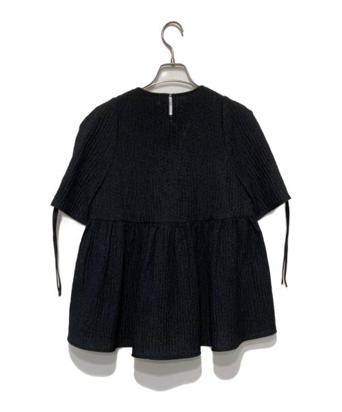 YORI（ヨリ）YORI (ヨリ) フクレフレアブラウス ブラック サイズ:36の古着・服飾アイテム