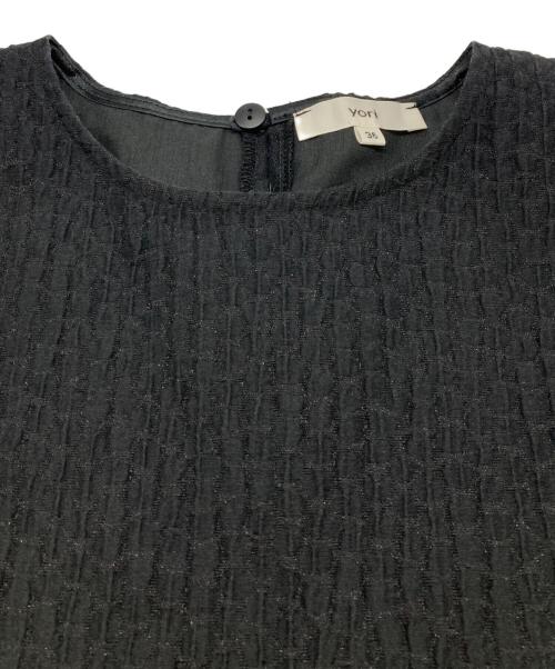 YORI（ヨリ）YORI (ヨリ) フクレフレアブラウス ブラック サイズ:36の古着・服飾アイテム