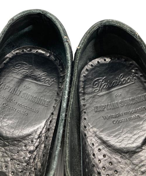 KAPTAIN SUNSHINE（キャプテンサンシャイン）KAPTAIN SUNSHINE (キャプテンサンシャイン) PARABOOT (パラブーツ) 別注 DOMINGUE デッキシューズ ブラック サイズ:61/2の古着・服飾アイテム