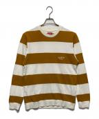 SUPREMEシュプリーム）の古着「STRIPED PIQUE CREWNECK」｜イエロー×ホワイト
