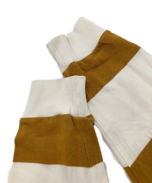 SUPREME（シュプリーム）SUPREME (シュプリーム) STRIPED PIQUE CREWNECK イエロー×ホワイト サイズ:Ｍの古着・服飾アイテム