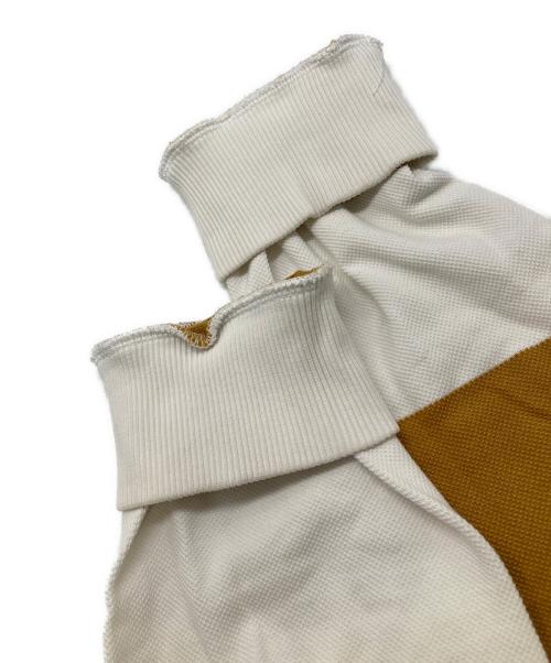 SUPREME（シュプリーム）SUPREME (シュプリーム) STRIPED PIQUE CREWNECK イエロー×ホワイト サイズ:Ｍの古着・服飾アイテム