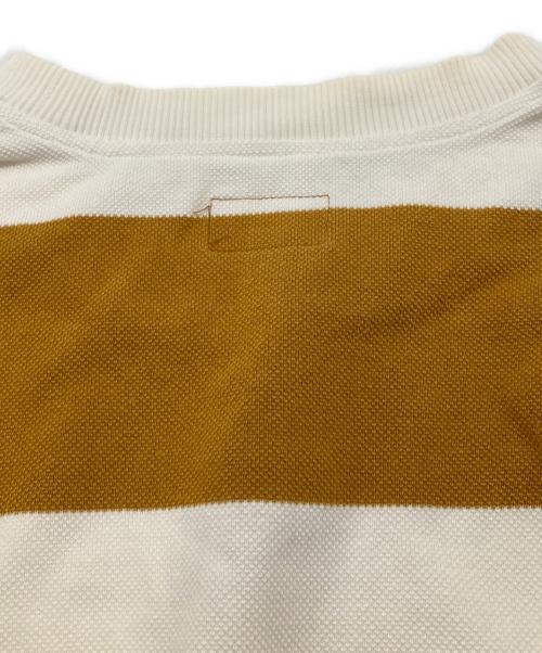 SUPREME（シュプリーム）SUPREME (シュプリーム) STRIPED PIQUE CREWNECK イエロー×ホワイト サイズ:Ｍの古着・服飾アイテム