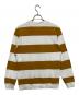 SUPREME (シュプリーム) STRIPED PIQUE CREWNECK イエロー×ホワイト サイズ:Ｍ：4500円