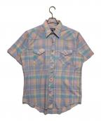 Wranglerラングラー）の古着「半袖ウエスタンシャツ」｜ピンク×ブルー