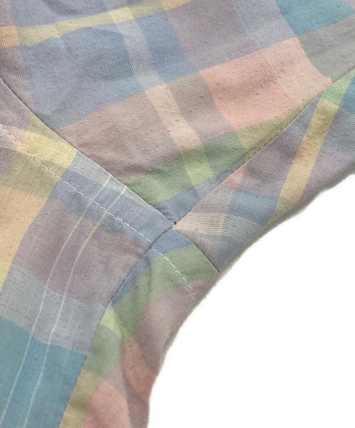 Wrangler（ラングラー）Wrangler (ラングラー) 半袖ウエスタンシャツ ピンク×ブルー サイズ:161/2の古着・服飾アイテム
