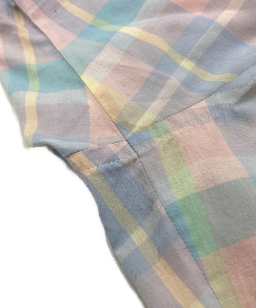 Wrangler（ラングラー）Wrangler (ラングラー) 半袖ウエスタンシャツ ピンク×ブルー サイズ:161/2の古着・服飾アイテム