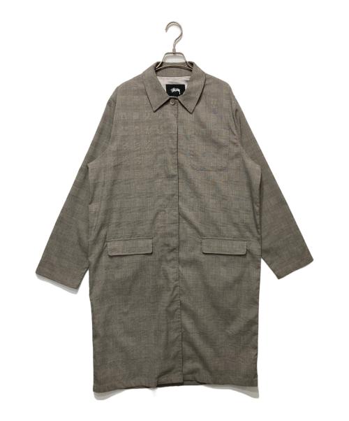 stussy（ステューシー）stussy (ステューシー) JUDE LONG PLAID JACKET ライトグレー サイズ:Ｍの古着・服飾アイテム