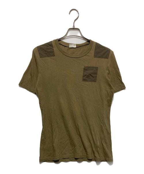 HELMUT LANG（ヘルムートラング）HELMUT LANG (ヘルムートラング) 90s ミリタリーパッチTシャツ カーキ サイズ:Ｍの古着・服飾アイテム