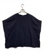 JOURNAL STANDARDジャーナルスタンダード）の古着「コットンリネンVIS スクエアブラウス」｜ネイビー