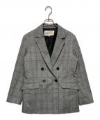 RAY BEAMSレイ ビームス）の古着「チェック4ボタンダブルジャケット」｜グレー