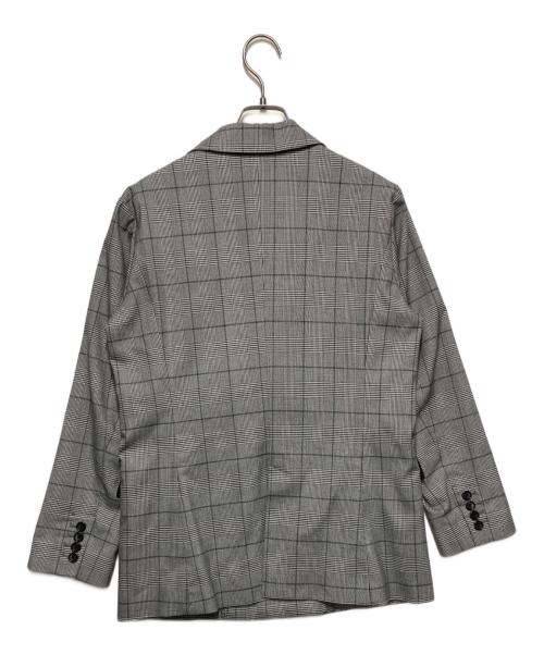 RAY BEAMS（レイ ビームス）RAY BEAMS (レイ ビームス) チェック4ボタンダブルジャケット グレーの古着・服飾アイテム