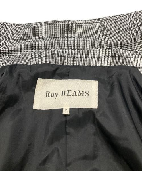 RAY BEAMS（レイ ビームス）RAY BEAMS (レイ ビームス) チェック4ボタンダブルジャケット グレーの古着・服飾アイテム