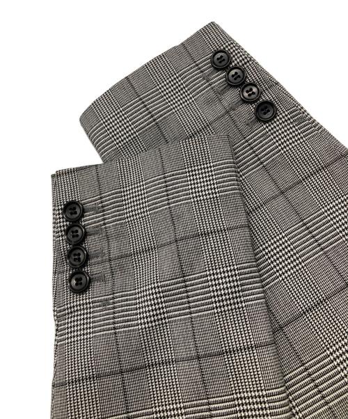 RAY BEAMS（レイ ビームス）RAY BEAMS (レイ ビームス) チェック4ボタンダブルジャケット グレーの古着・服飾アイテム