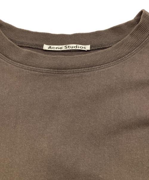Acne studios（アクネ ストゥディオス）Acne studios (アクネ ストゥディオス) オーバーサイズロゴプリントTシャツ ブラウン サイズ:Sの古着・服飾アイテム