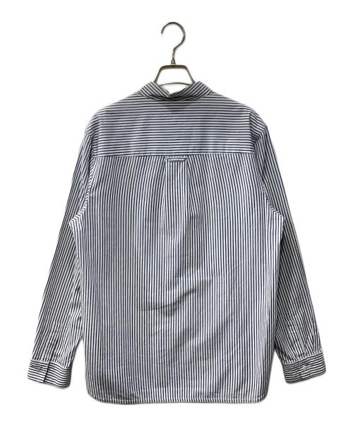 A.P.C.（アーペーセー）A.P.C. (アーペーセー) バンドカラーシャツ ブルー×ホワイト サイズ:Sの古着・服飾アイテム