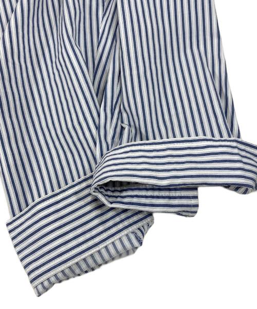 A.P.C.（アーペーセー）A.P.C. (アーペーセー) バンドカラーシャツ ブルー×ホワイト サイズ:Sの古着・服飾アイテム