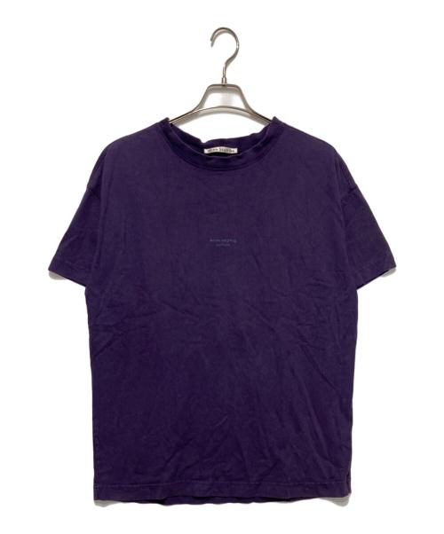 Acne studios（アクネ ストゥディオス）Acne studios (アクネ ストゥディオス) オーバーサイズロゴプリントTシャツ パープル サイズ:Sの古着・服飾アイテム