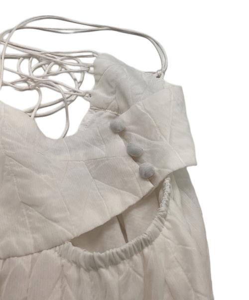MAISON SPECIAL（メゾンスペシャル）MAISON SPECIAL (メゾンスペシャル) テクスチャーボリュームキャミワンピース ホワイト サイズ:Fの古着・服飾アイテム