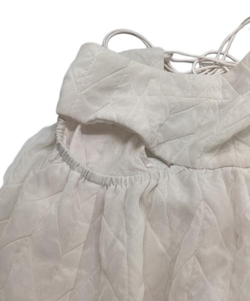 MAISON SPECIAL（メゾンスペシャル）MAISON SPECIAL (メゾンスペシャル) テクスチャーボリュームキャミワンピース ホワイト サイズ:Fの古着・服飾アイテム