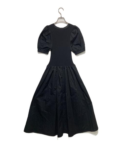 Fano Studios（ファノ ストゥディオズ）Fano Studios (ファノ ストゥディオズ) Puff sleeve knit dress ブラック サイズ:Ｌの古着・服飾アイテム