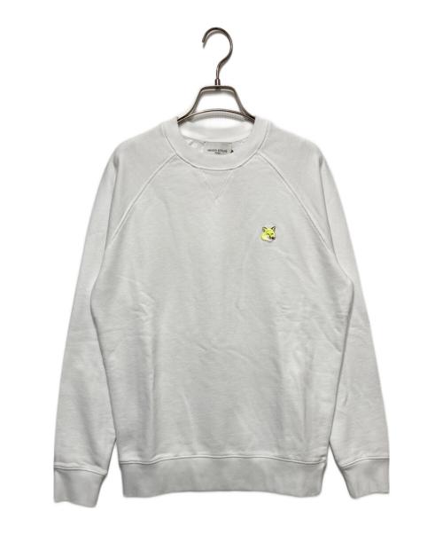 maison kitsune（メゾンキツネ）MAISON KITSUNE (メゾンキツネ) FOX刺繍スウェット ホワイト サイズ:S 未使用品の古着・服飾アイテム