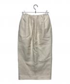 BLAMINKブラミンク）の古着「リネンコットンタイトスカート」｜ベージュ