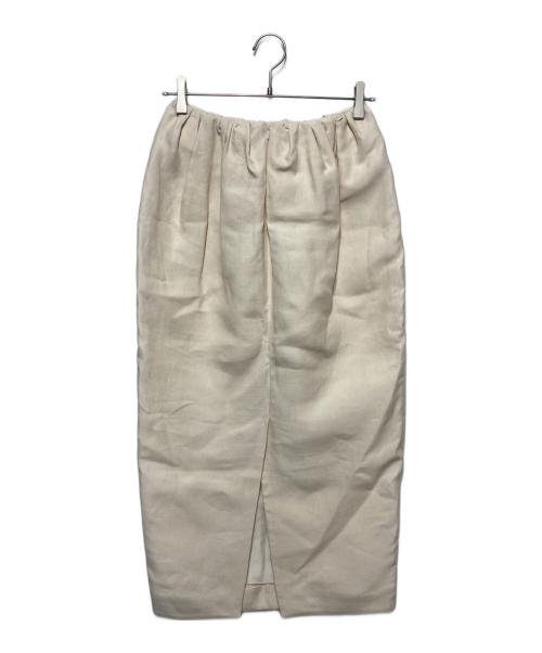 BLAMINK（ブラミンク）BLAMINK (ブラミンク) リネンコットンタイトスカート ベージュ サイズ:36 未使用品の古着・服飾アイテム