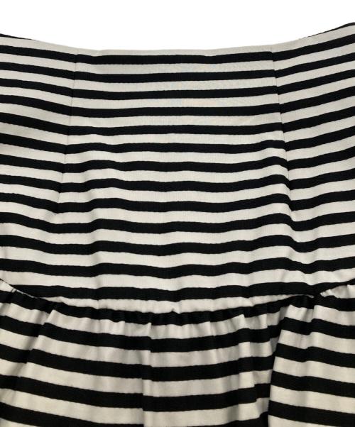 BORDERS at BALCONY（ボーダーズアットバルコニー）BORDERS at BALCONY (ボーダーズアットバルコニー) オールボーダーベル スカート ネイビー×ホワイト サイズ:36の古着・服飾アイテム