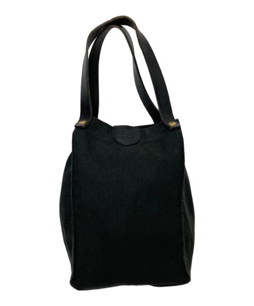 IL BISONTE（イル ビゾンテ）IL BISONTE (イル ビゾンテ) キャンバストートバッグ ブラックの古着・服飾アイテム