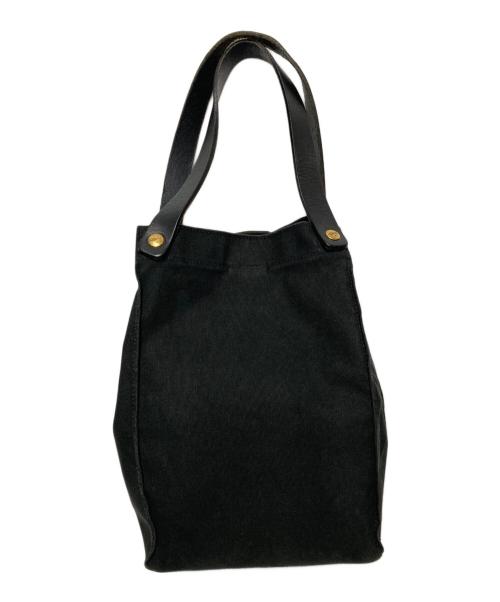 IL BISONTE（イル ビゾンテ）IL BISONTE (イル ビゾンテ) キャンバストートバッグ ブラックの古着・服飾アイテム
