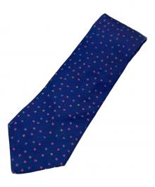 HERMES（エルメス）の古着「ミニHロゴ柄ネクタイ」｜ブルー